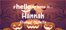 Load image into Gallery viewer, Halloween name badge # hello my name is...
