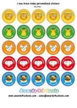 Load image into Gallery viewer, I was brave today stickers - Animals
